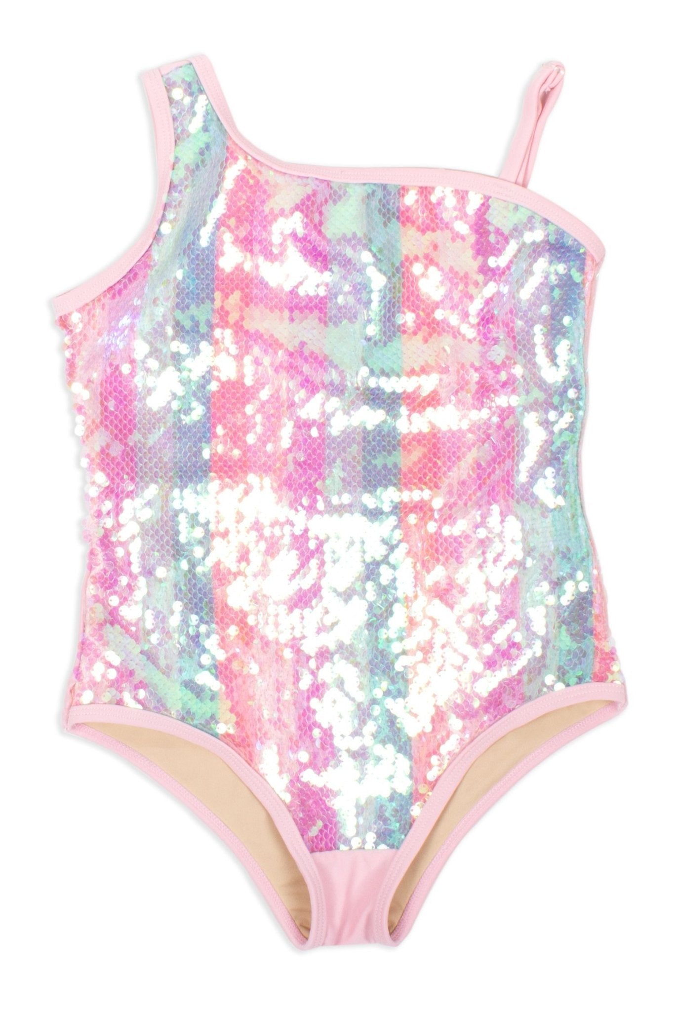 Shade Critters One Piece Birthday Stripe w/ Sequin Overlay