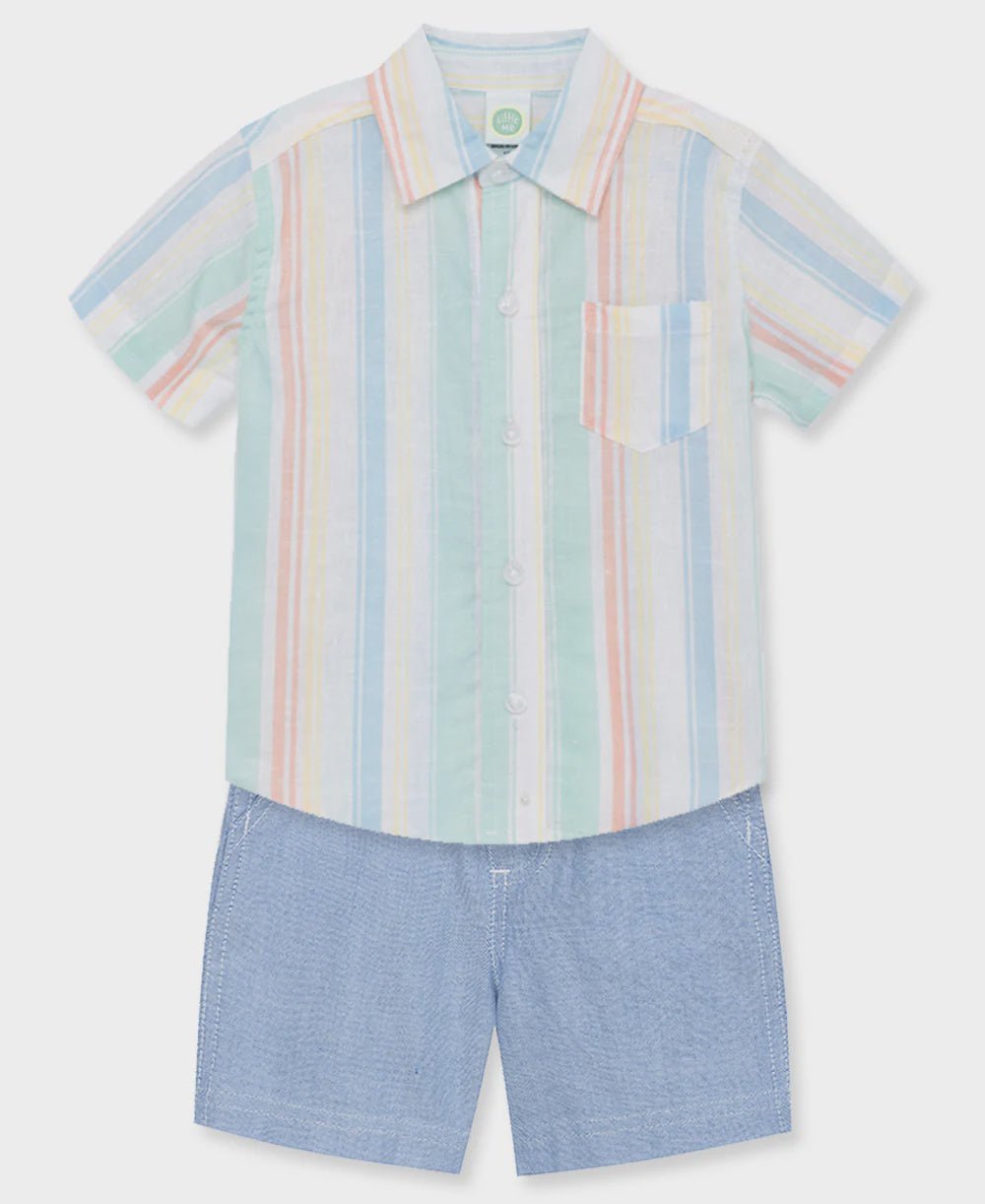 Stripe Woven Short Set