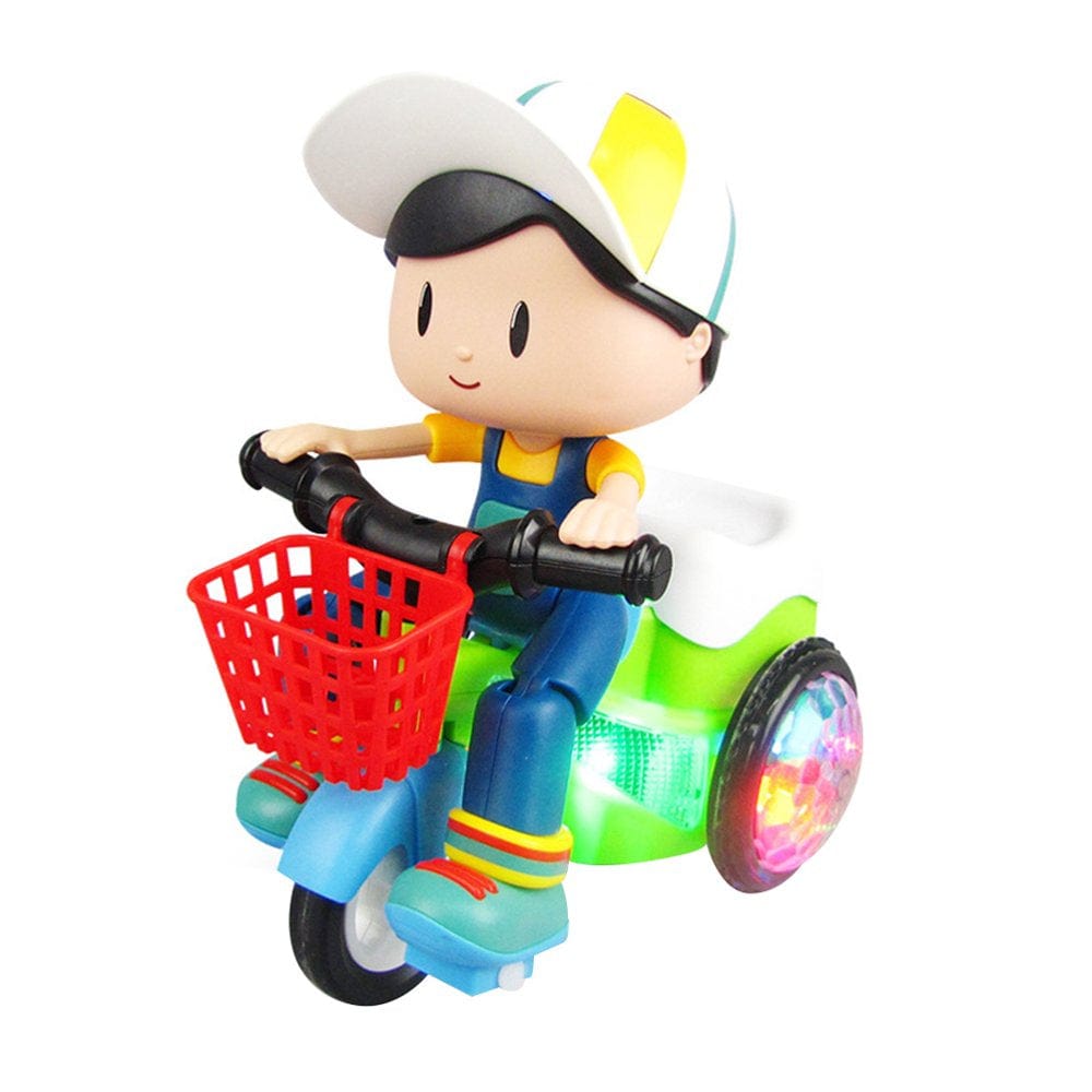 Tricycle Toy Childrens Stunt Tricycle Toy Creative Intelligent Special Tricycle Toy (Boy,Without Battery)