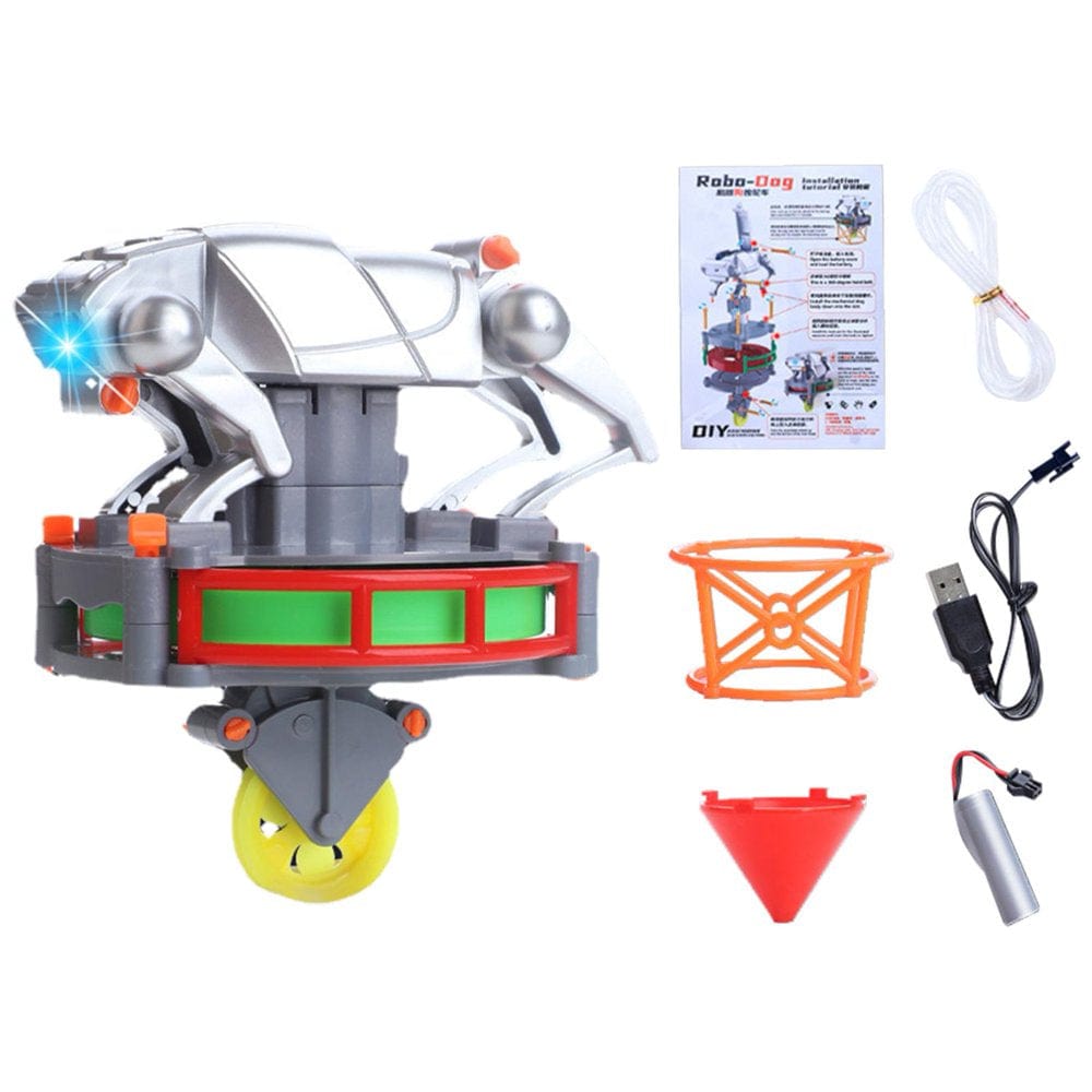 Vokewalm Single Wheelbarrow Robot Dog | Electric Unicycle Dog Walking on Tightrope | anti Gravity Unicycle Tightrope Walking Robot Desktop Balance Tumbler Gyro