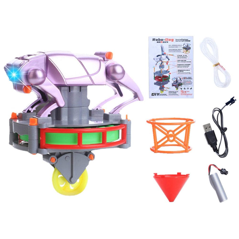 Vokewalm Single Wheelbarrow Robot Dog | Electric Unicycle Dog Walking on Tightrope | anti Gravity Unicycle Tightrope Walking Robot Desktop Balance Tumbler Gyro